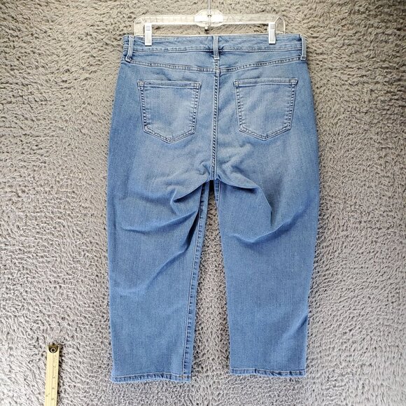 Nine West Jeans Womens Size 12 Blue Chrystie Capri Stretch Denim Cropped - Picture 12 of 13